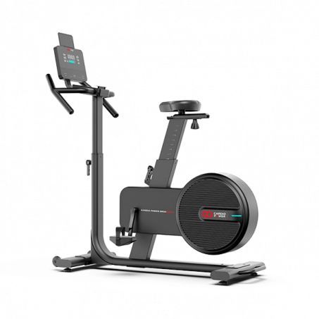 Вертикальный велотренажер CardioPower Ergobike 5 для дома с электромагнитной системой нагрузки, маховиком 5 кг, 32 программами, регулировкой сиденья по вертикали и горизонтали и допустимым весом до 150 кг