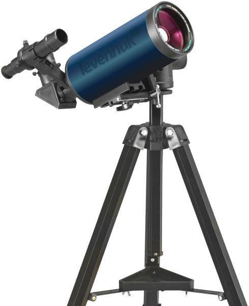 Зеркально-линзовый телескоп Levenhuk Skyline BASE МАК 70/1000 AZ-M с оптикой Максутова-Кассегрена, светосилой f/14.3, монтировкой с нагрузкой до 2,5 кг и штативом 575–1415 мм для начинающих астрономов