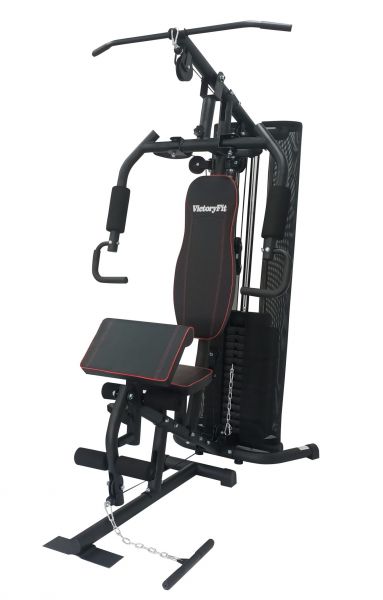 Многофункциональный силовой тренажер VictoryFit VF-HG7080A для дома с рамой из профиля 60х60 мм, стеком 68 кг, модулями тяги, жима и тренировки ног для пользователей весом до 120 кг и ростом до 190 см