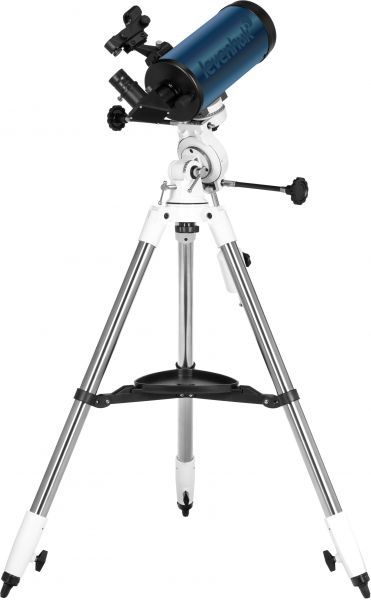 Зеркально-линзовый телескоп Levenhuk New Skyline PRO MAK 102/1300 SQ2 схемы Максутова-Кассегрена на ручной экваториальной монтировке со стальной треногой 680–1150 мм, 3 окулярами и диагональным зеркалом