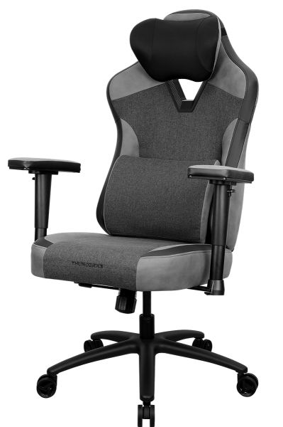 Игровое компьютерное кресло ThunderX3 Eaze Loft EAZE-LB для геймеров и офиса с обивкой из ткани и экокожи, стальной крестовиной 70 см, регулировкой высоты 45–55 см, синхромеханизмом SYNC4 и нагрузкой до 125 кг