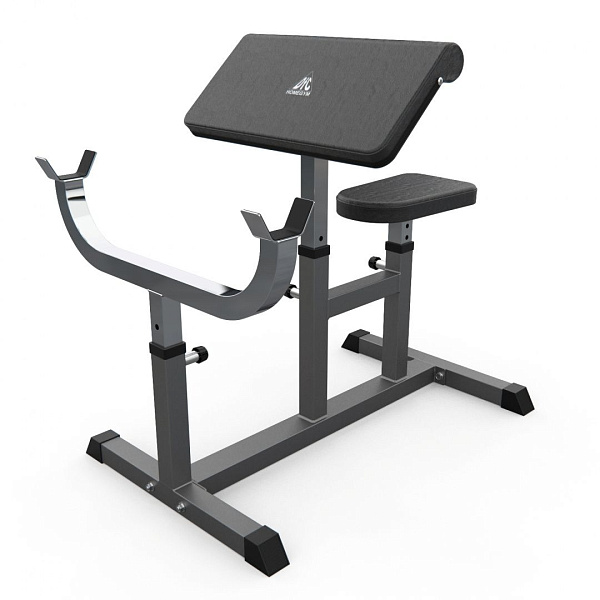 Скамья Скотта DFC HOMEGYM UB009G серая для тренировки бицепса, регулируемая