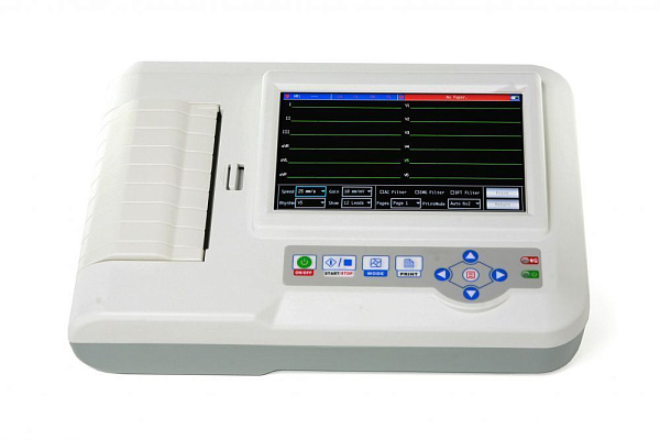 Электрокардиограф Med-Mos ECG600G: 12 отведений, портативный, с термопринтером