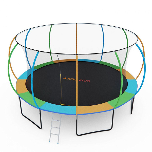 Батут DFC A.KOU KIDS 16ft (488 см) с защитной сеткой и лестницей для детей до 150 кг