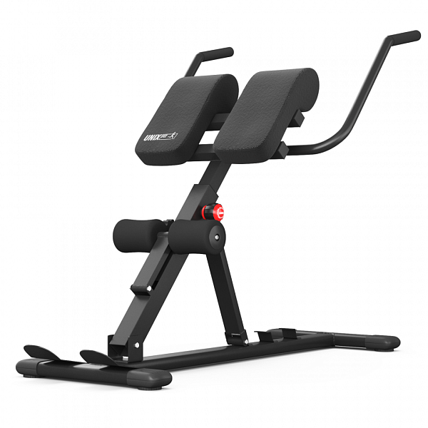 Гиперэкстензия UNIX Fit R-Chair 150G для дома: тренажер для спины, ягодиц, пресса, складной, до 150 кг