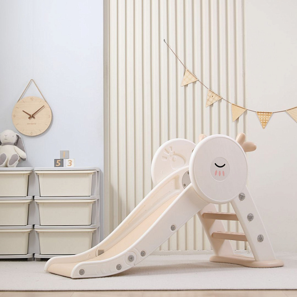 Горка детская пластиковая UNIX Kids Camel 127 см для катания, для улицы и дома, бежевая
