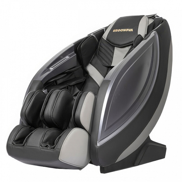 Массажное кресло Ergonova ErgoLine 4 Black Grey с 3D массажем, Zero-Space и подогревом
