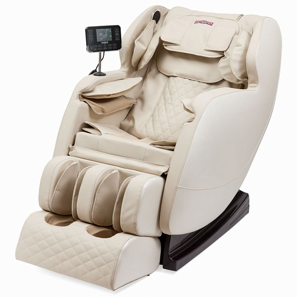 Массажное кресло VictoryFit VF-M18 бежевое: Шиацу, Zero Gravity, прогрев, Bluetooth, до 120 кг