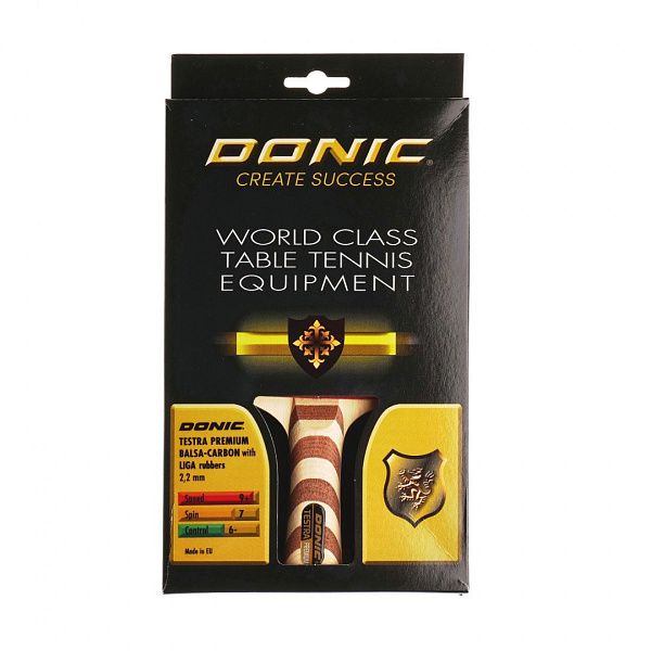 Ракетка для настольного тенниса DONIC Testra Premium с накладками Liga, губка 2.2 мм