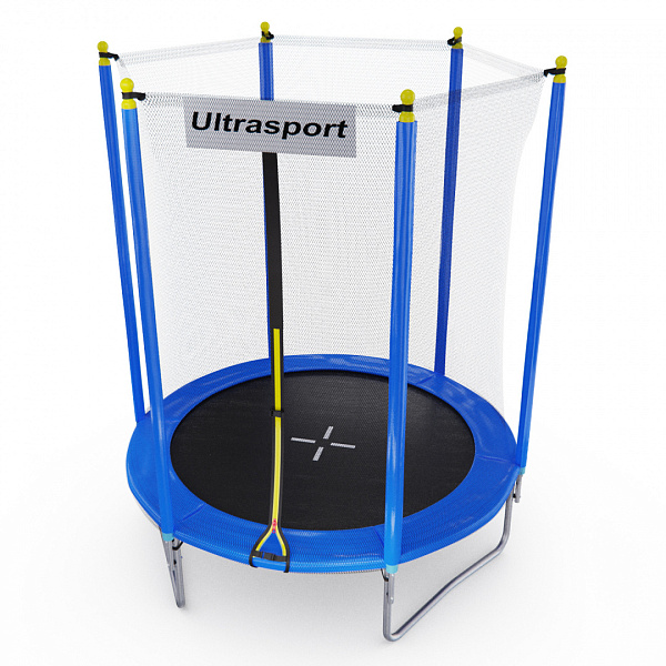 Батут DFC ULTRASPORT 6 ft (183 см) с защитной сеткой до 80 кг - для детей и взрослых