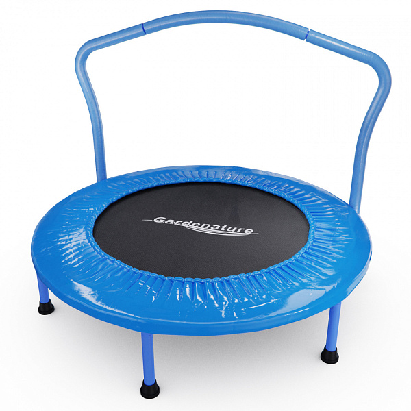 Батут DFC Gardenature 36'' синий с поручнем для дома и фитнеса, до 100 кг