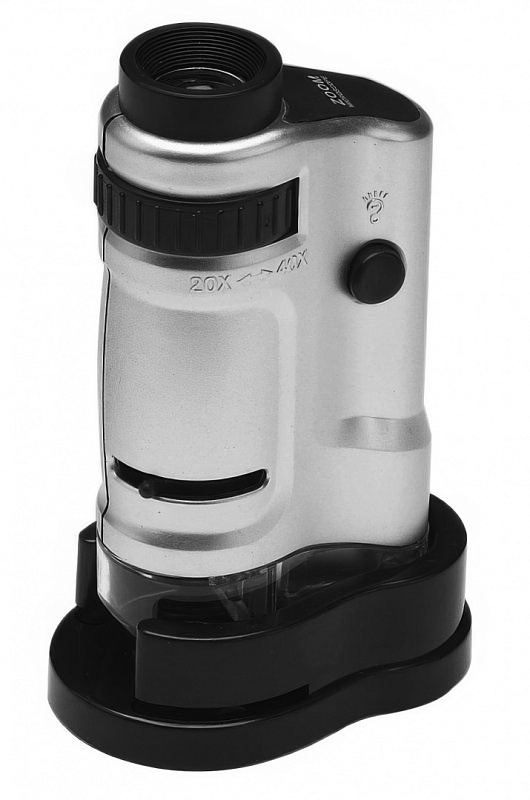 Карманный микроскоп Kromatech 20–40x с подсветкой MG10081-8: портативный, zoom-объектив, LED