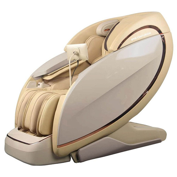 Массажное кресло OTO CENTURION CN-01 Бежевый с 4D массажем, SL-траекторией 138 см и маской ZEN