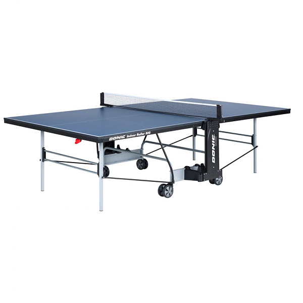Теннисный стол Donic Indoor Roller 800 синий для помещений, складной, с сеткой