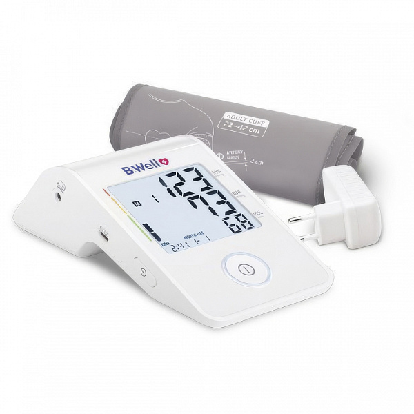 Тонометр автоматический B.Well MED-53 с адаптером Micro USB, манжета M-L 22-42 см