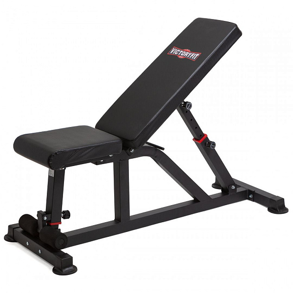 Силовая скамья VictoryFit VF-T22: регулируемая для жима, 11 положений спинки, 3 сиденья, до 250 кг