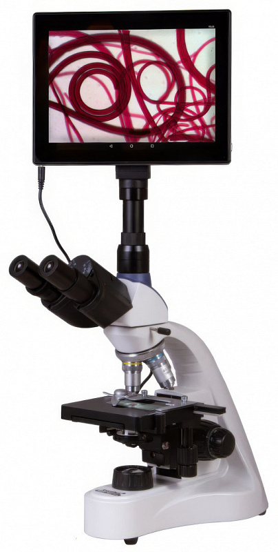 Цифровой микроскоп Levenhuk MED D10T LCD тринокулярный 40-1000x с камерой 5 Мпикс и ЖК-экраном