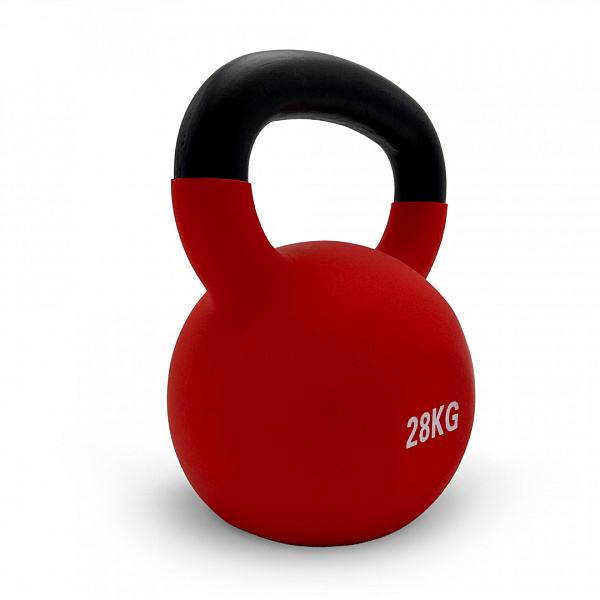 Гиря виниловая UNIX Fit 28 кг Red для тренировок, кроссфита и фитнеса