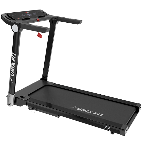 Беговая дорожка UNIX Fit Hi-tech F2 Dark Storm для дома: 2.5 л.с., 16 км/ч, 121x46 см, до 120 кг