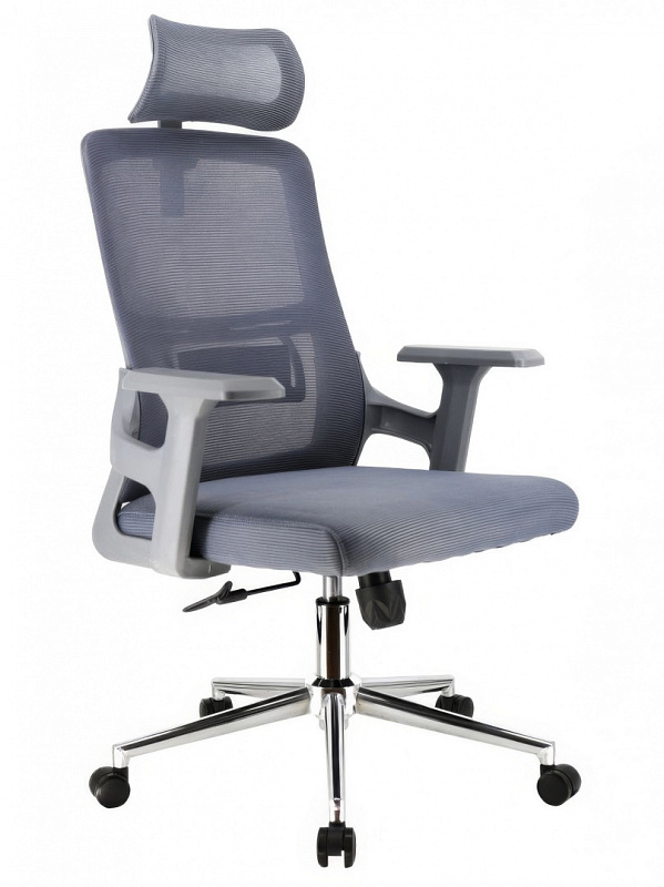 Эргономичное кресло Everprof EP-530 Grey: сетка, подголовник, поясничная поддержка, ТопГан, до 120 кг