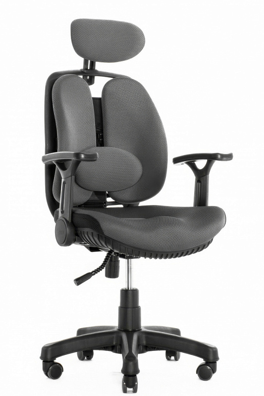 Кресло ортопедическое Inno Health SY-0901 GY с двойной спинкой DUO-BACK, серое
