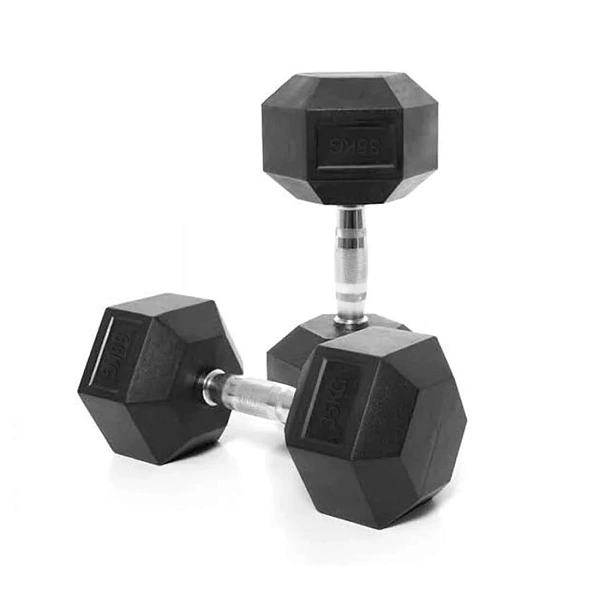 Гантель неразборная гексагональная VictoryFit VF-H350 35 кг: обрезиненная сталь, анатомический гриф