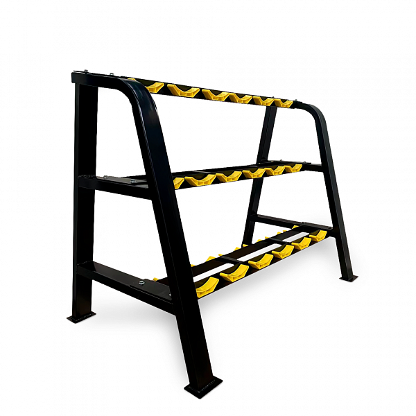 Стойка для гантелей UNIX Fit DumRack 9 PRO до 500 кг, 3 ряда, сталь Q235