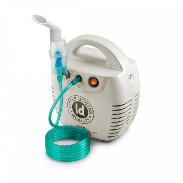 Ингалятор компрессорный Little Doctor LD-211C белый для детей и взрослых с 3 распылителями