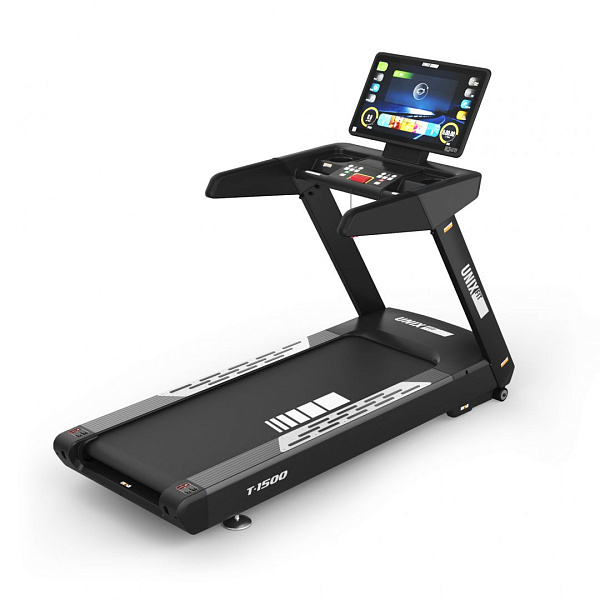 Беговая дорожка UNIX Fit T-1500 PRO 27 TFT для коммерческого использования, 220 кг, 22 км/ч, 18% наклон