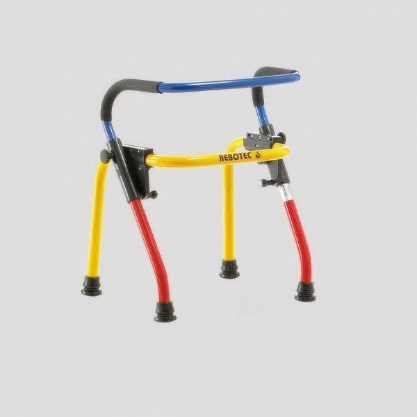 Детские складные ходунки Rebotec Walk Реботек Вок-он XS 174.10 для реабилитации при ДЦП: облегченная алюминиевая опора без колес с 5 уровнями высоты 60,5–97 см, прорезиненными накладками и нагрузкой до 150 кг
