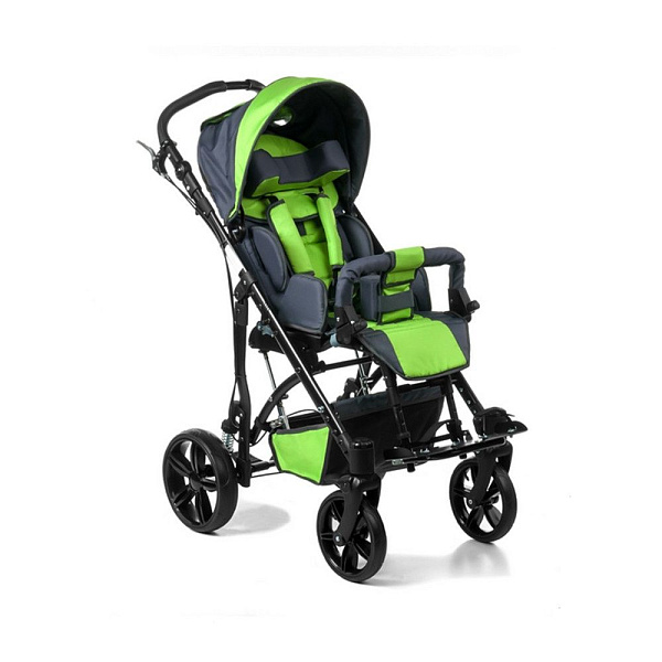 Коляска детская для ДЦП Vitea Care JUNIOR PLUS р-р 3, пневмо колеса, зеленая