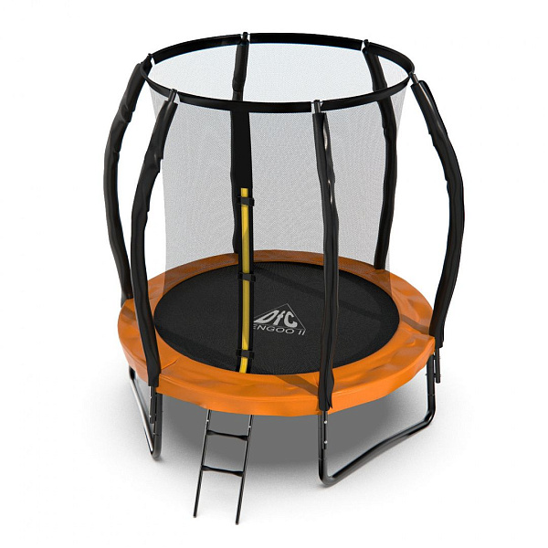 Батут DFC KENGOO II 5FT-BAS-BO с сеткой 153 см, оранжево-черный, до 80 кг