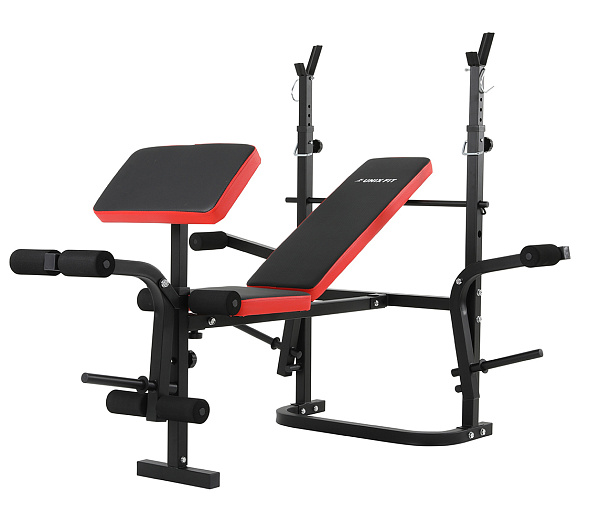 Скамья силовая со стойками UNIX Fit BENCH 120P для жима и тренировок со штангой и гантелями