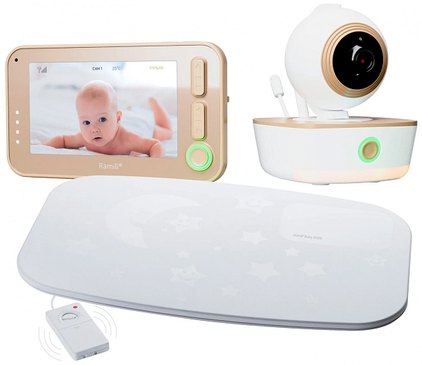 Видеоняня Ramili Baby RV1300SP с монитором дыхания: поворотная камера, экран 4.3, ночник, колыбельные
