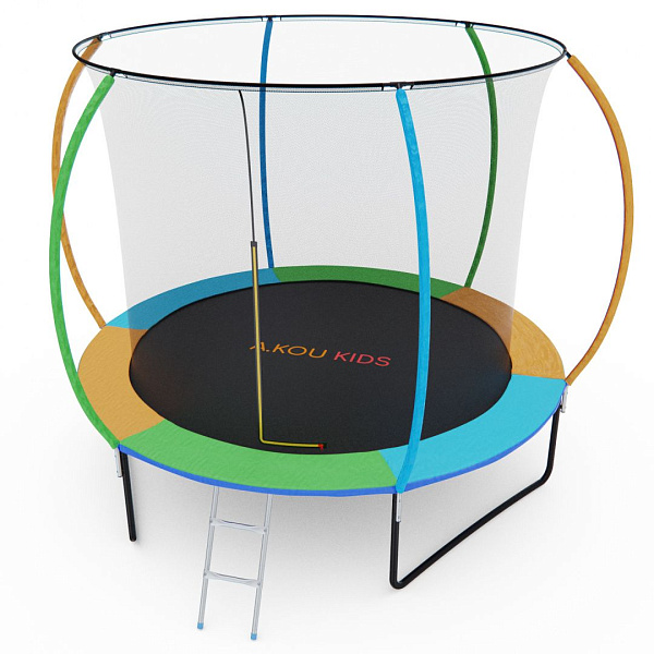 Батут с сеткой DFC A.KOU KIDS 10ft (305 см) с лестницей для детей до 150 кг