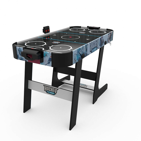 Игровой стол аэрохоккей DFC ICE RIDER складной с электронным счетчиком 121x60x76 см