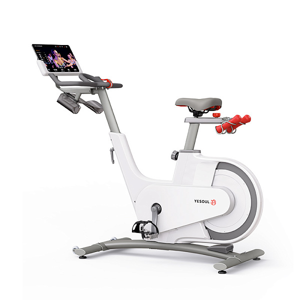 Велотренажер YESOUL Smart Spinning bike V1 белый с дисплеем 32, магнитная система, маховик 14 кг