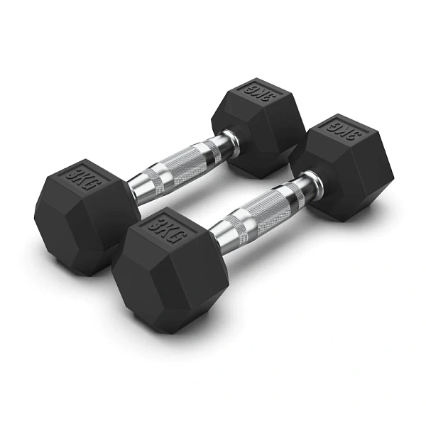 Гантель неразборная гексагональная обрезиненная VictoryFit VF-H030 3 кг для фитнеса и тренировок