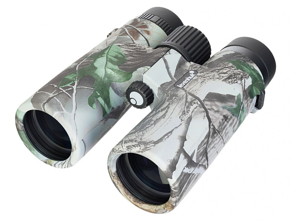 Бинокль Levenhuk Camo Moss 10x42 с сеткой: 10-кратное увеличение, дальномер, водозащита IP67