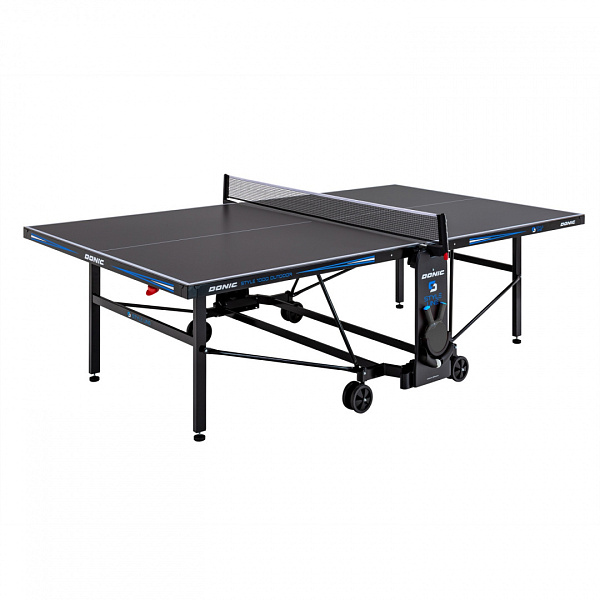 Теннисный стол DONIC Style 1000 Outdoor: всепогодный, складной, меламин 6 мм, Германия
