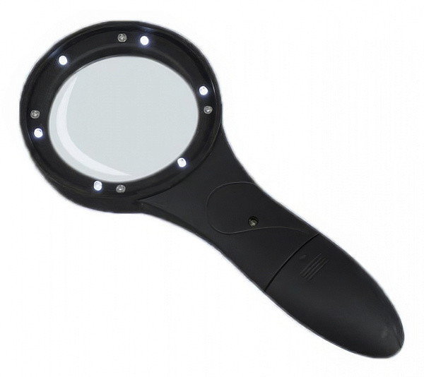 Лупа ручная Kromatech 4x, 63 мм, с подсветкой (6 LED), ультрафиолет TH-600559