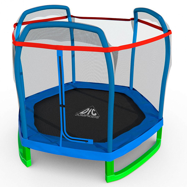 Батут DFC JUMP KIDS 7' синий с сеткой 210 см для детей от 3 до 9 лет до 54 кг
