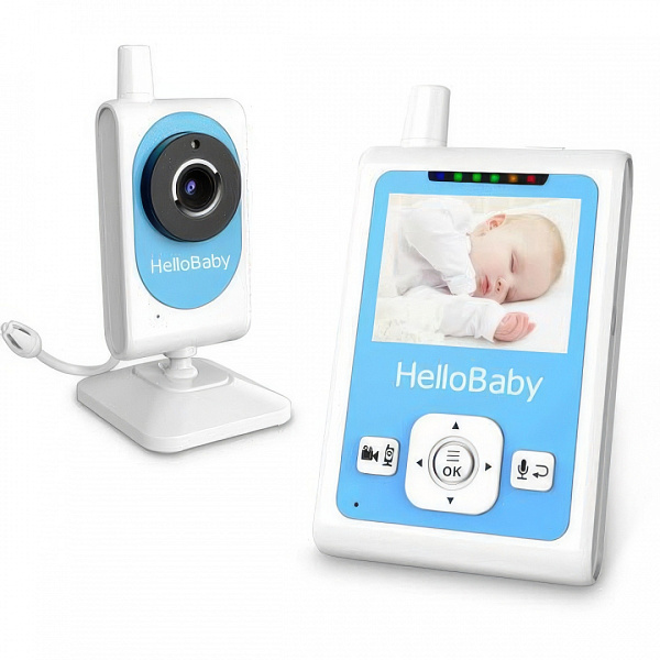 Видеоняня HelloBaby HB25 с дисплеем 2.4, ночным видением, записью видео и фото, датчиком движения