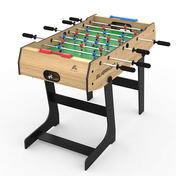 Игровой стол футбол DFC SILVERWOOD SB-ST-07: складной, 4 фута, МДФ, телескопические стержни