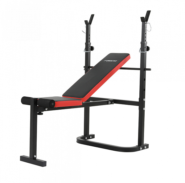 Скамья силовая со стойками UNIX Fit BENCH 120 для штанги и гантелей складная до 240 кг