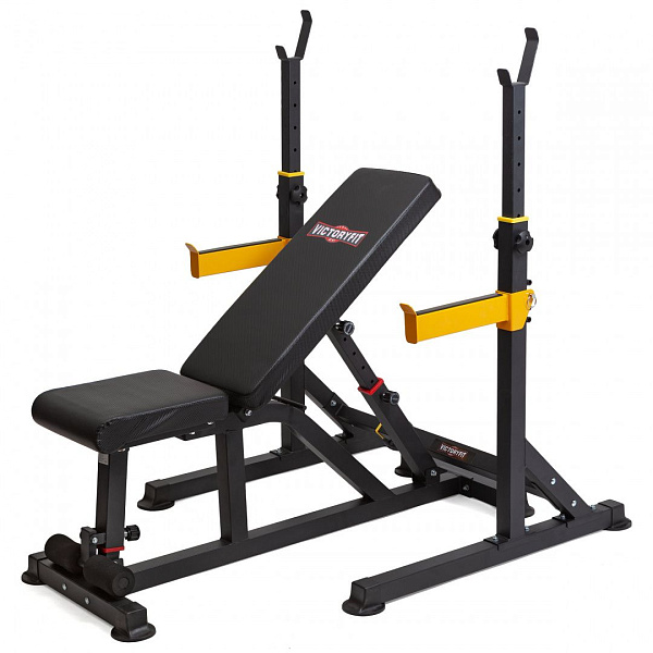 Силовая скамья и стойка для штанги VictoryFit VF-T25: регулируемая, до 250 кг