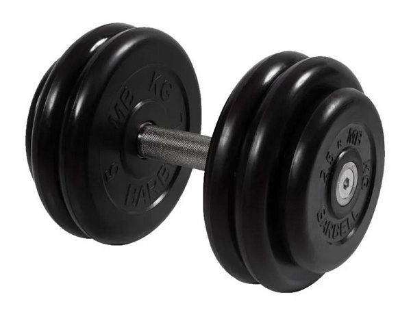 Гантель с вращающейся ручкой MB Barbell 23.5 кг черная