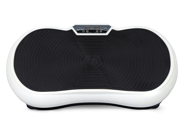 Виброплатформа VictoryFit VF-M200 белая: 99 скоростей, до 120 кг, эспандеры, пульт ДУ
