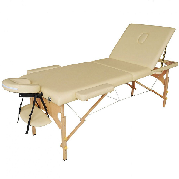 Массажный стол DFC Nirvana Relax Pro TS3021_B2 бежевый складной 3-х секционный переносной с регулировкой высоты