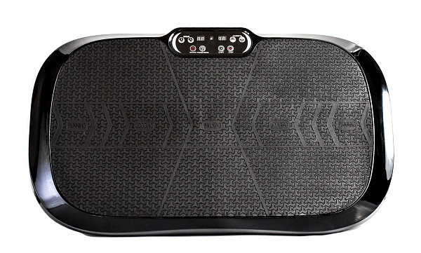 Виброплатформа VictoryFit VF-M503 черная: 99 скоростей, 120 кг, эспандеры, пульт ДУ